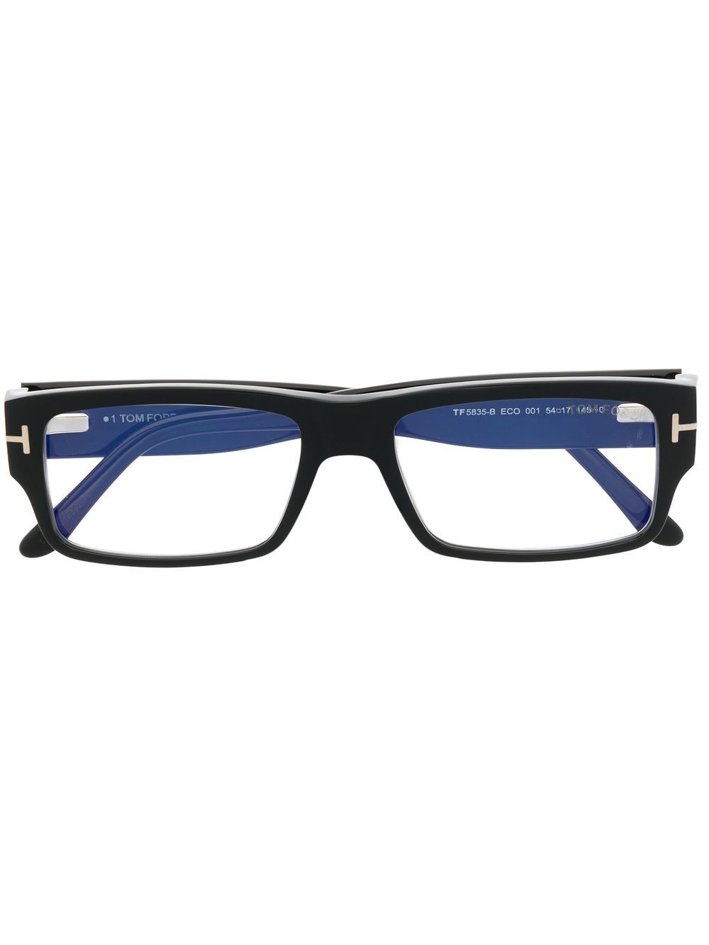 TOM FORD Eyewear 长方形框眼镜 - 黑色