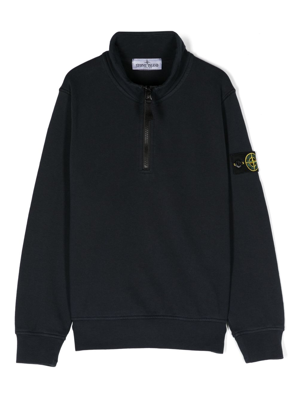 Stone Island Junior 罗盘徽章棉卫衣 - 蓝色