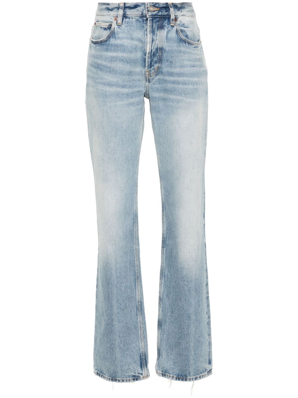 Saint Laurent 低腰直筒牛仔裤 - 蓝色