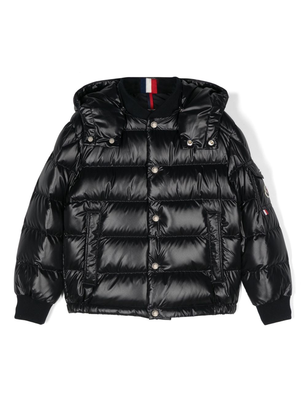 Moncler Enfant Manaem 可拆卸兜帽蓬松夹克 - 蓝色