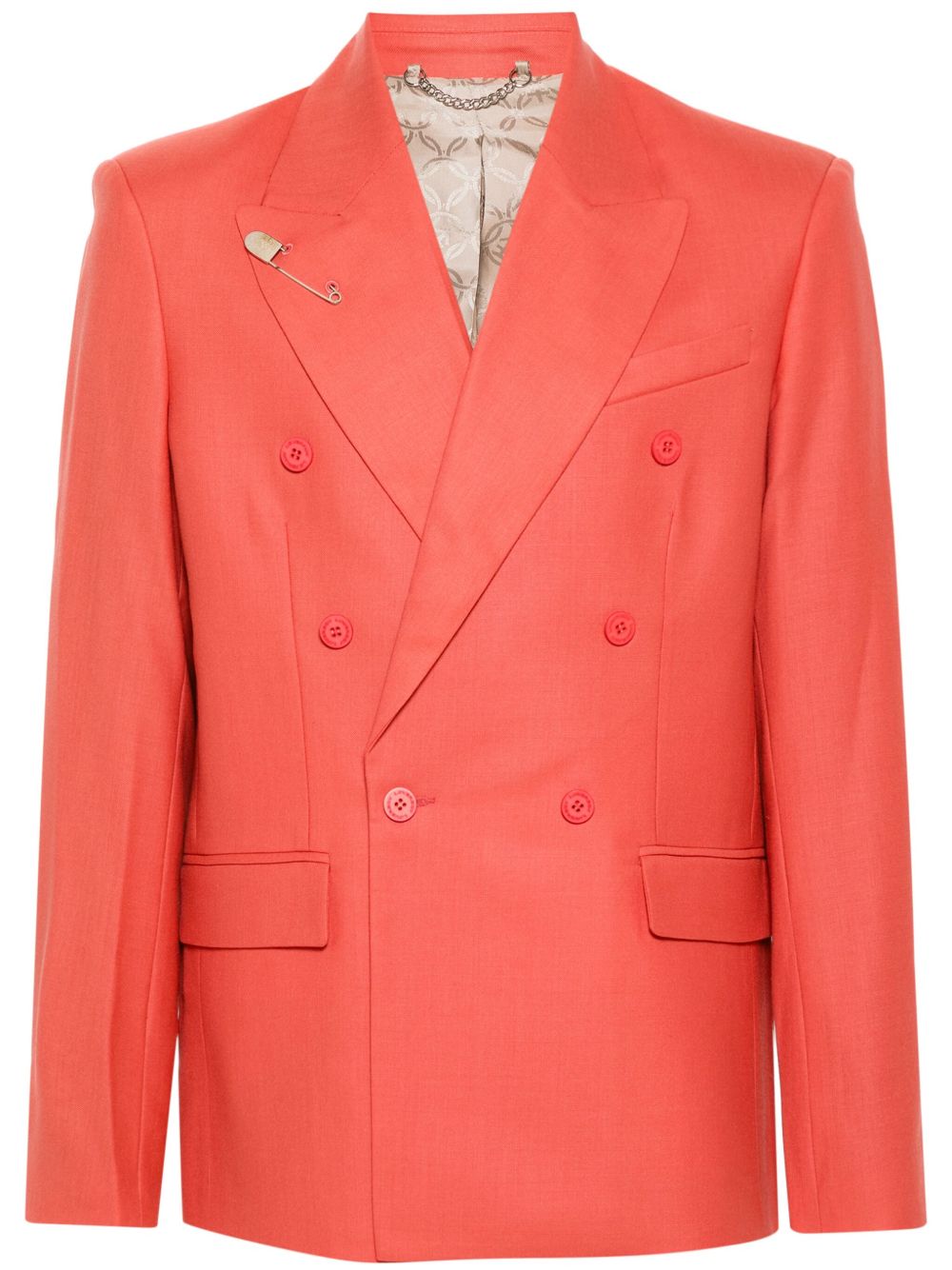 Charles Jeffrey Loverboy Edinburgh 双排扣西装夹克 - 红色