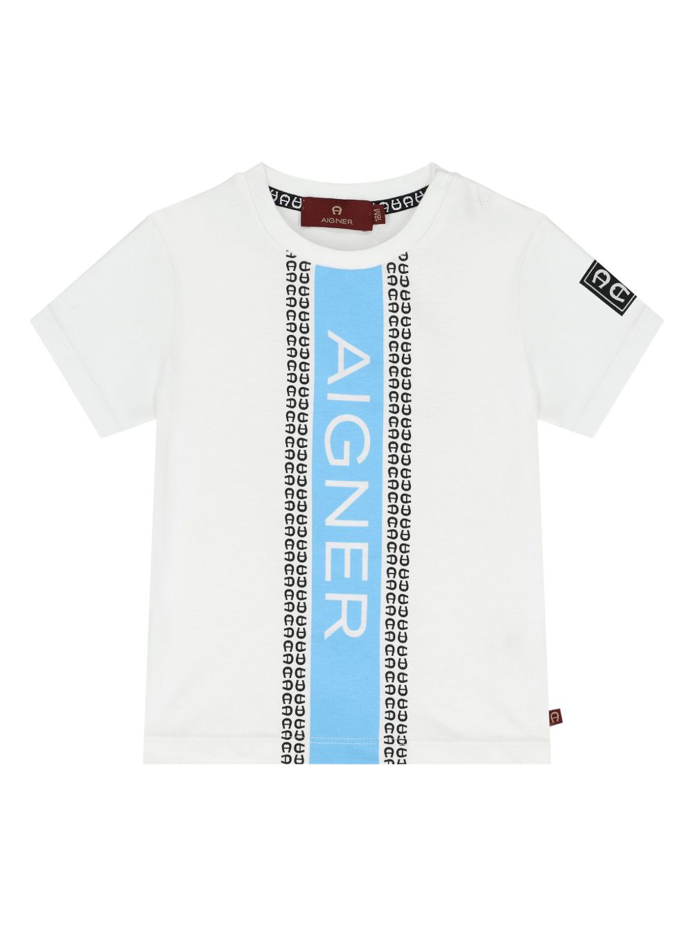 Aigner Kids logo印花T恤 - 白色