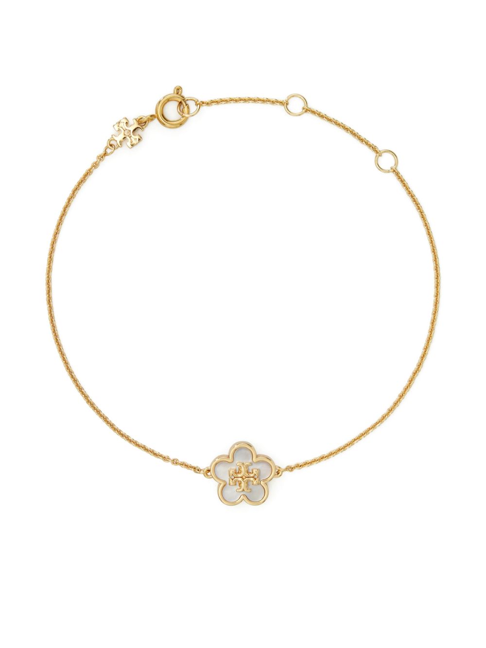 Tory Burch Kira Flower 手链 - 金色