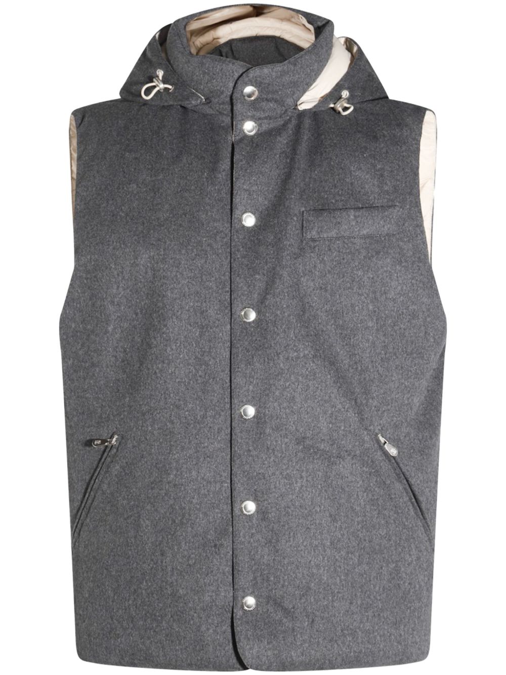 Brunello Cucinelli 羽绒马甲 - 灰色
