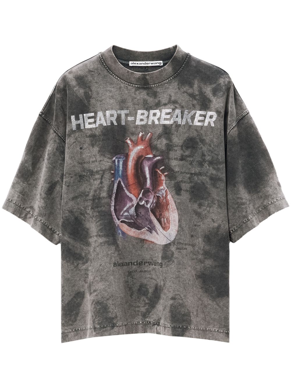 Alexander Wang Heartbreaker 图案印花棉T恤 - 灰色
