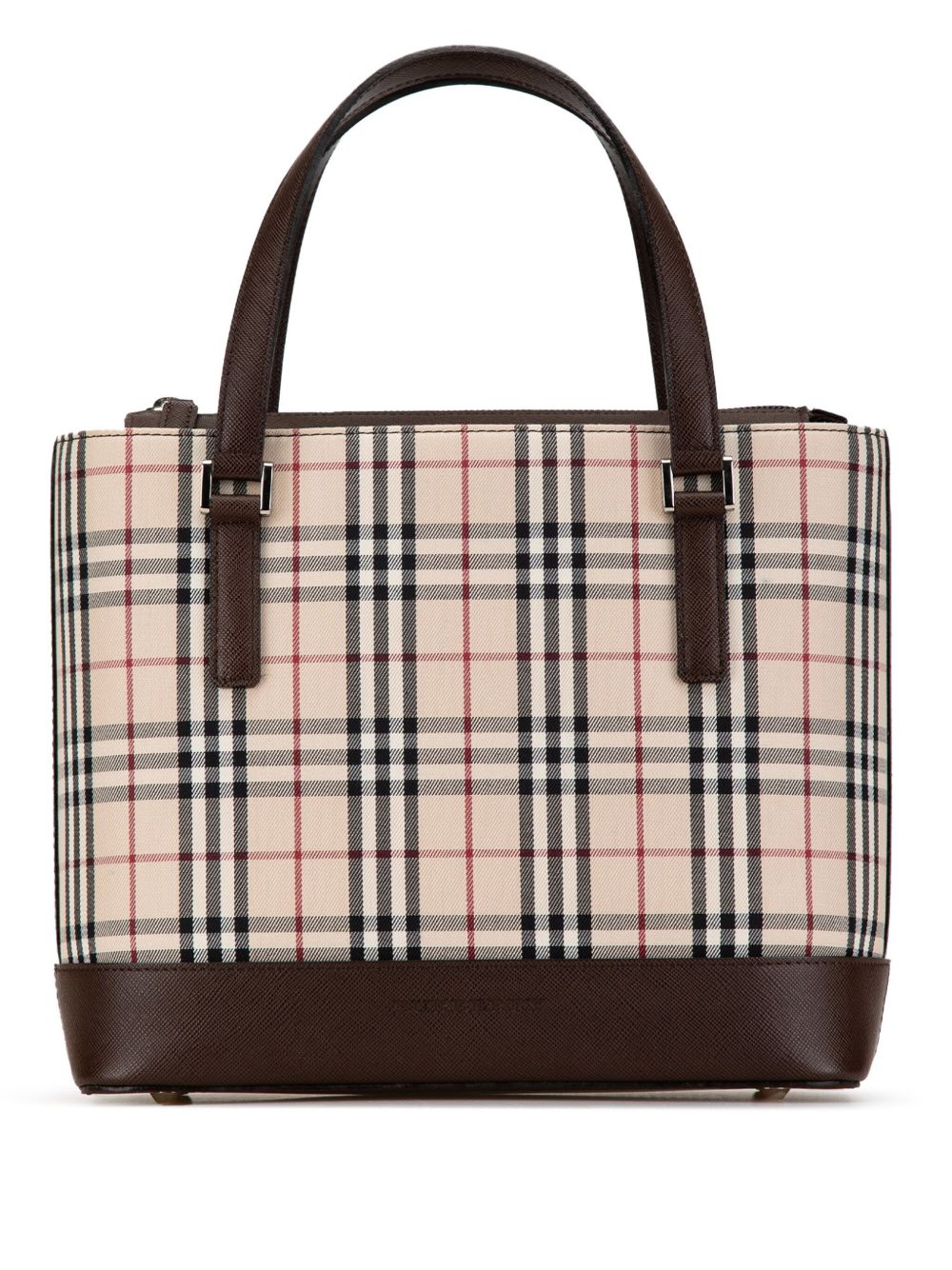 Burberry Pre-Owned House Check Canvas 手提包（2018年典藏款） - 褐色