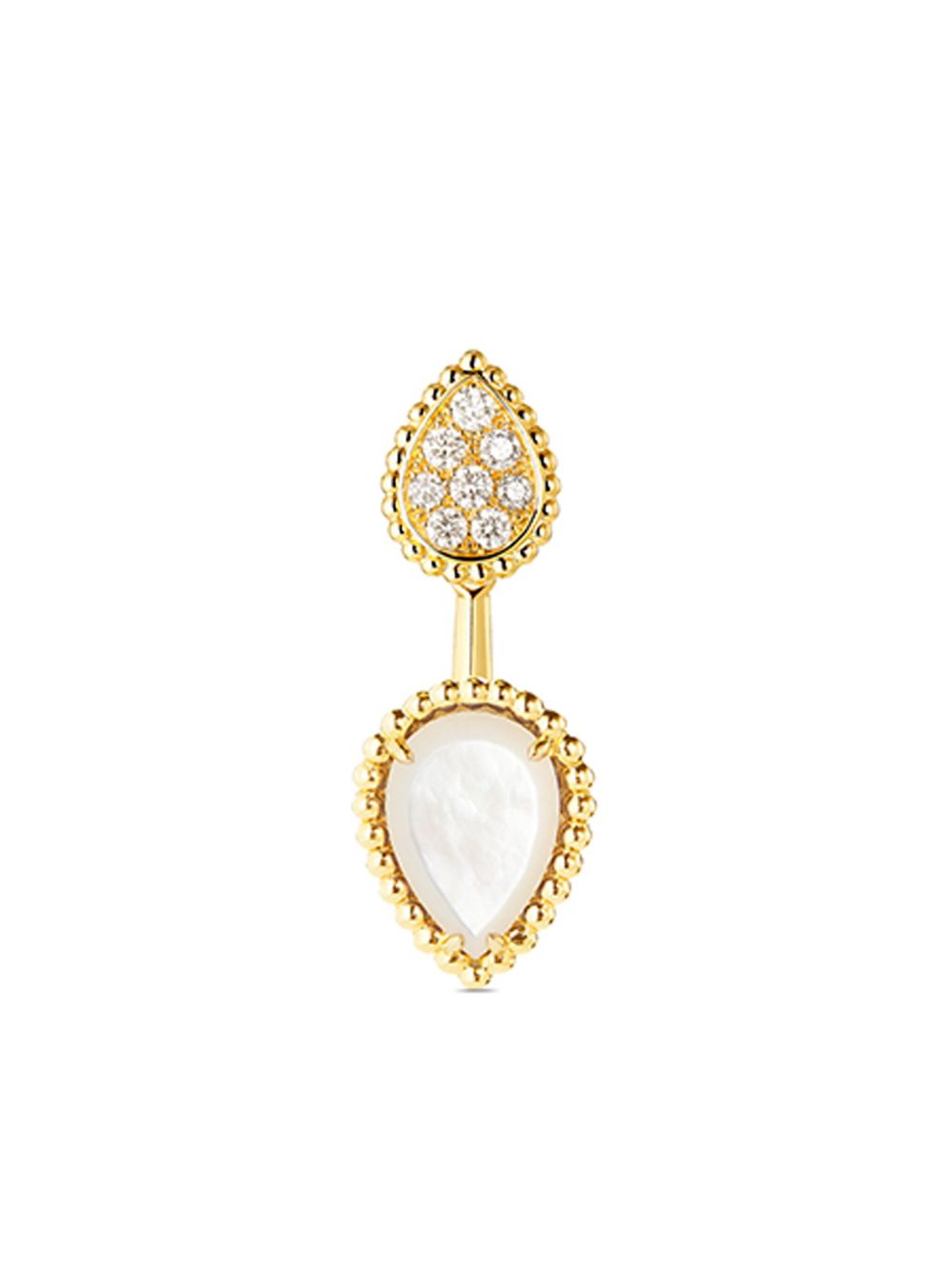 Boucheron 18K黄金 Serpent Bohème 钻石耳环 - 金色