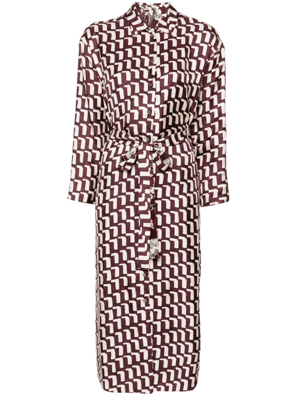 'S Max Mara Micaela 真丝超长连衣裙 - 红色