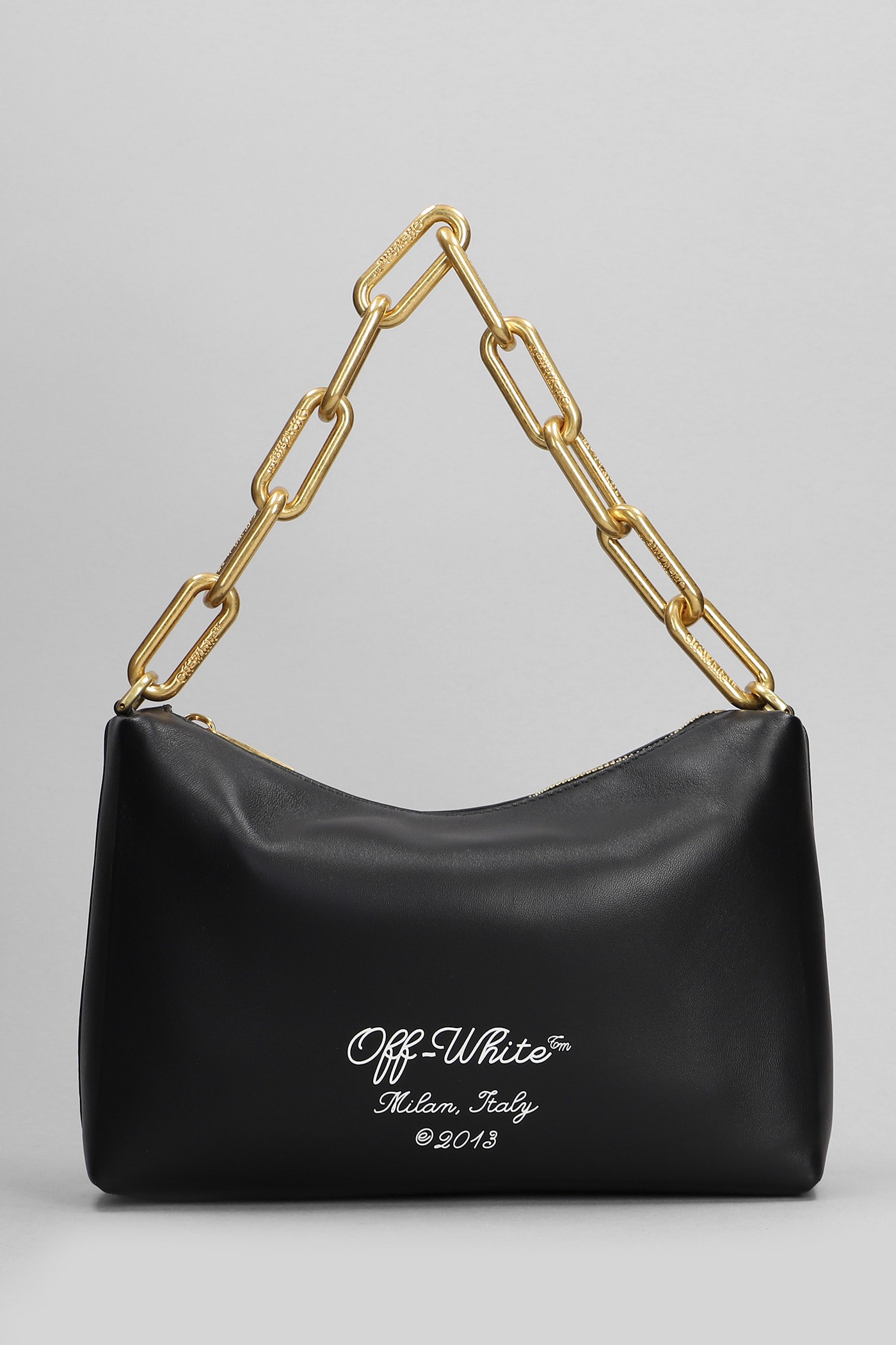 Off-White Hand Bag In Black Leather