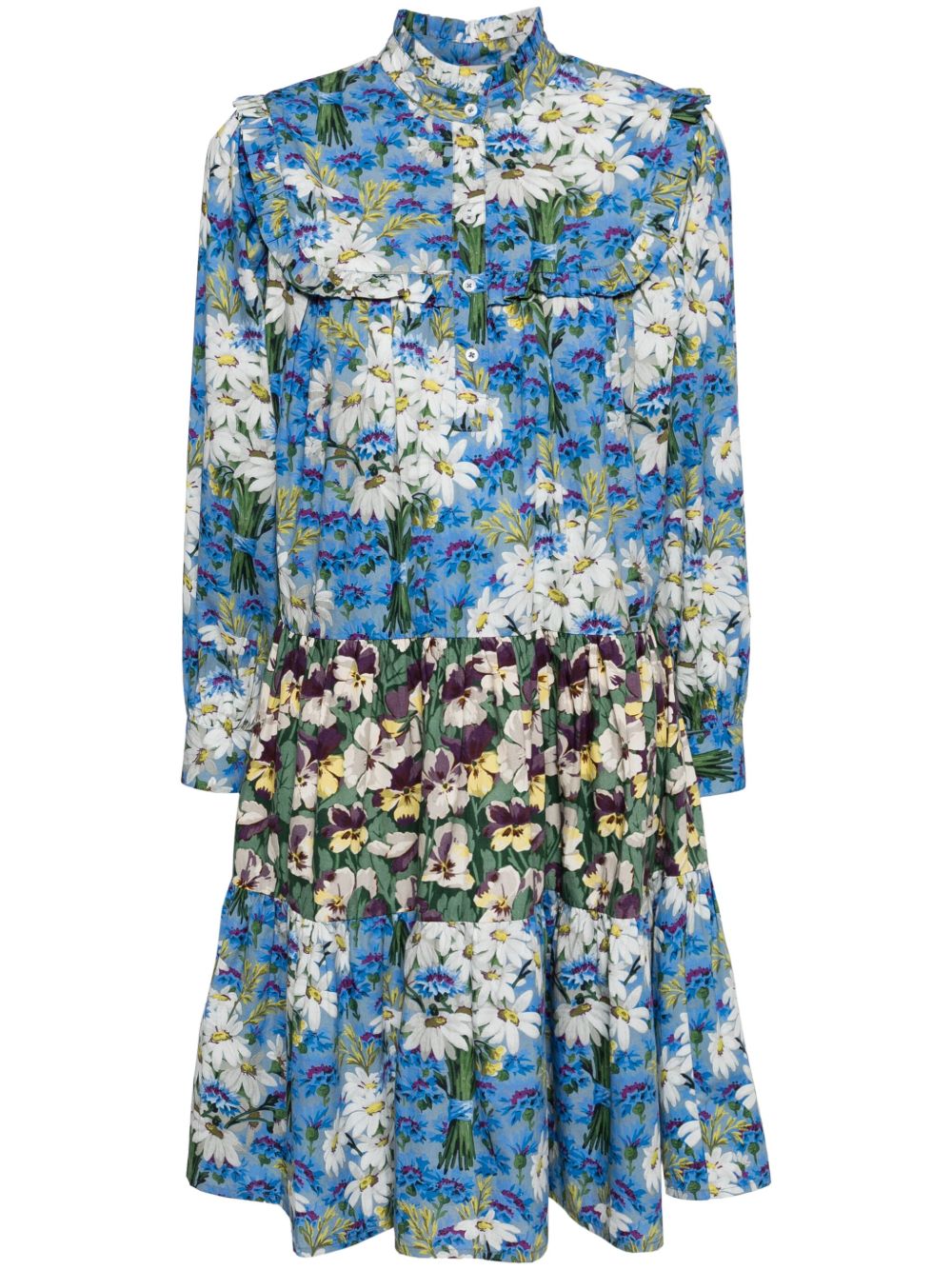 Batsheva x Laura Ashley Carwyn 花卉印花衬衫裙 - 蓝色
