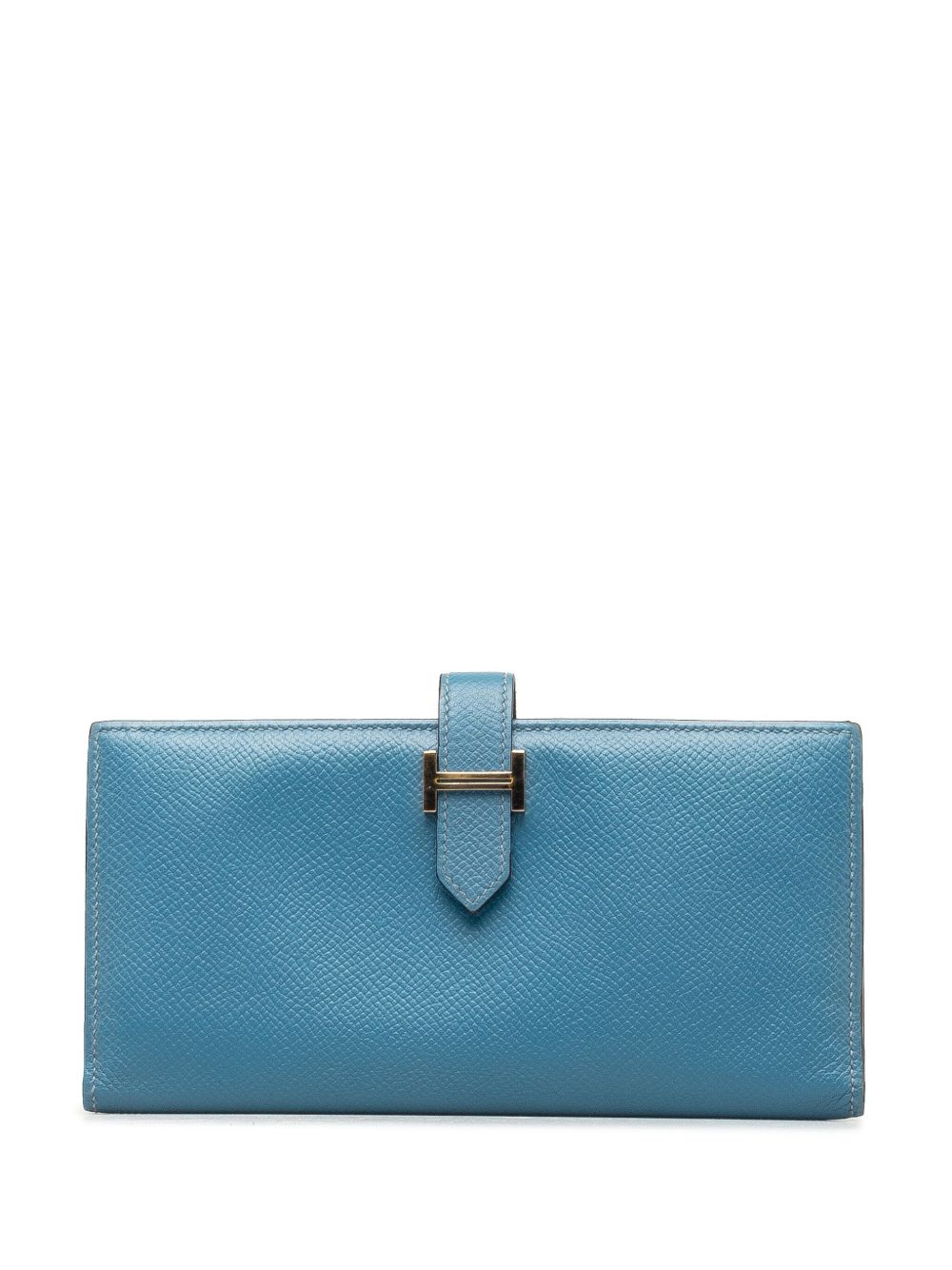 Hermès Pre-Owned Epsom Bearn Wallet 长款钱包（2018年典藏款） - 蓝色