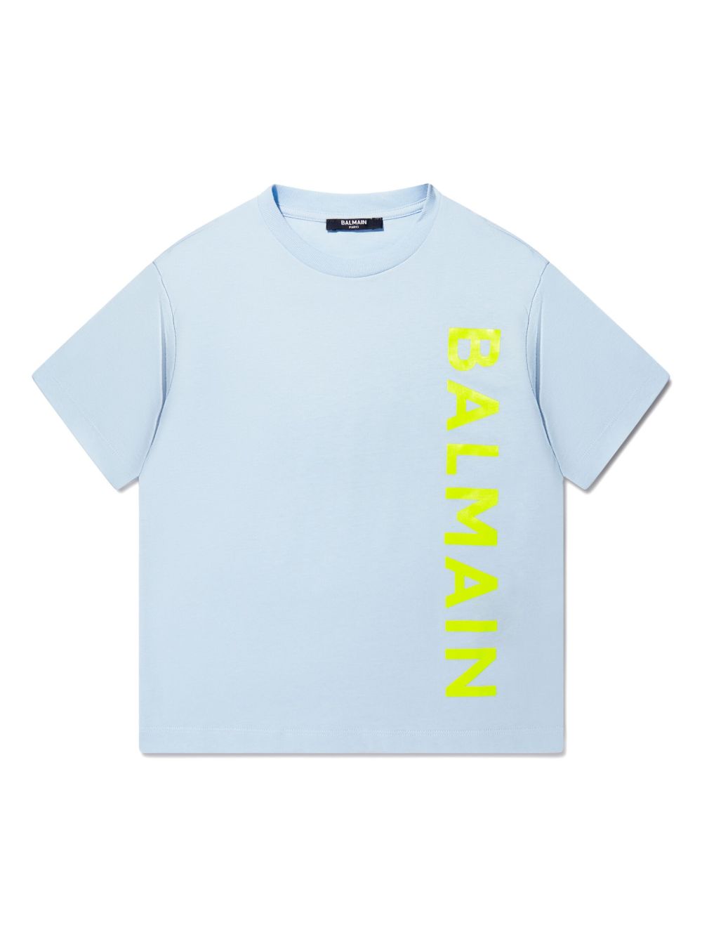 Balmain Kids logo印花棉T恤 - 蓝色