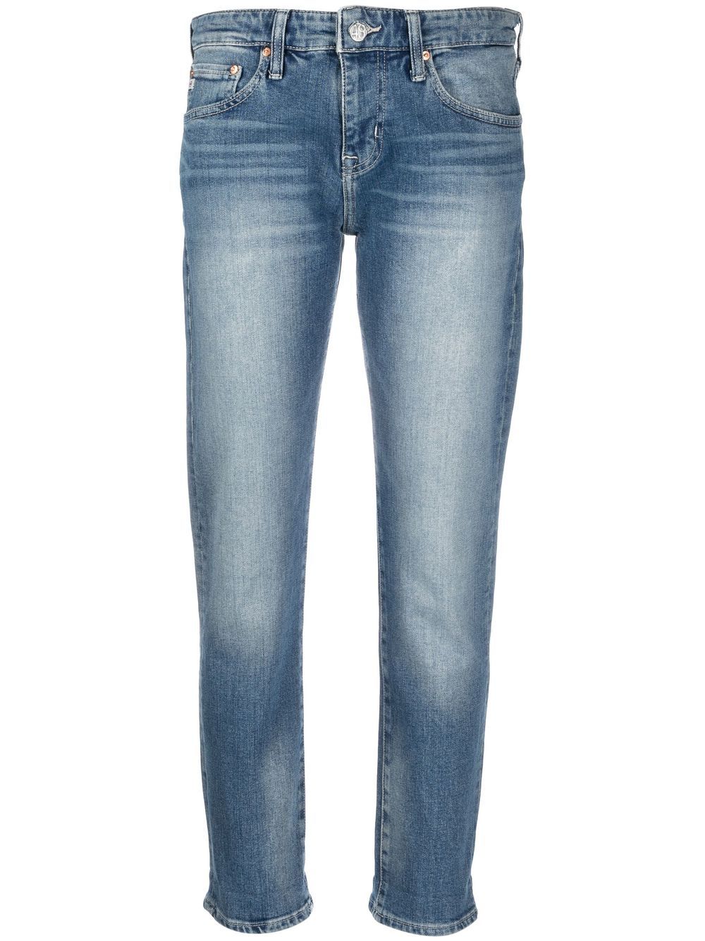 AG Jeans 高腰男友风牛仔裤 - 蓝色