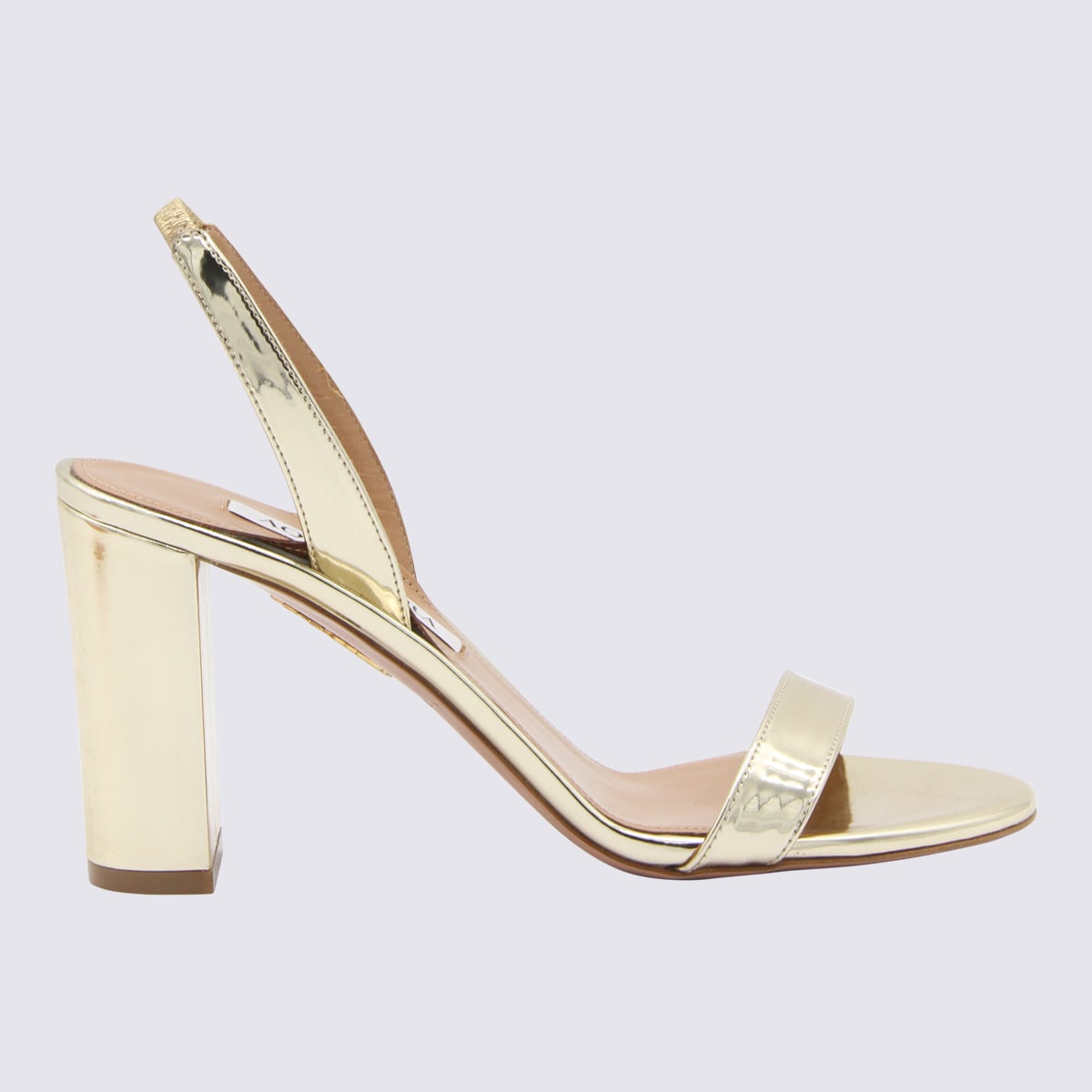 Aquazzura 金色调皮革凉鞋