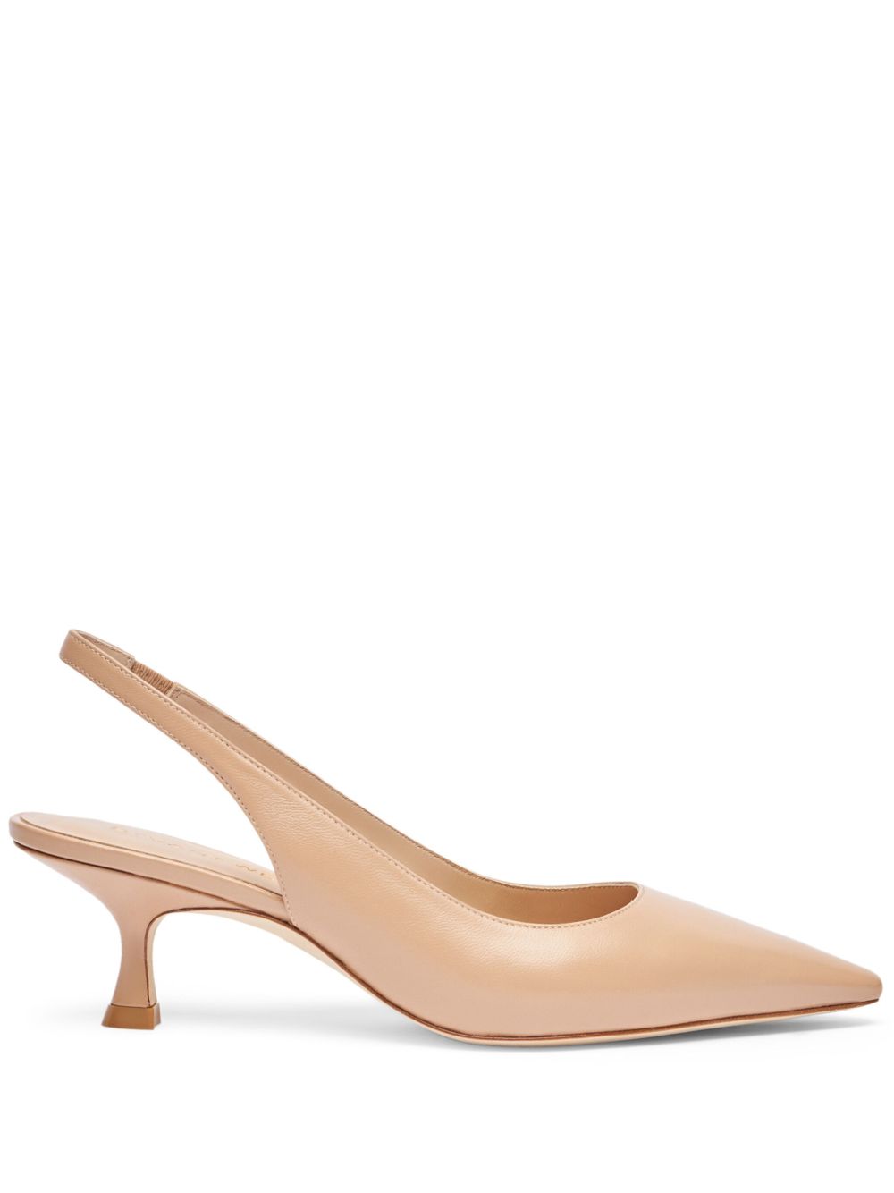 Stuart Weitzman Naomi 皮质低跟鞋（3.5厘米） - 中性色