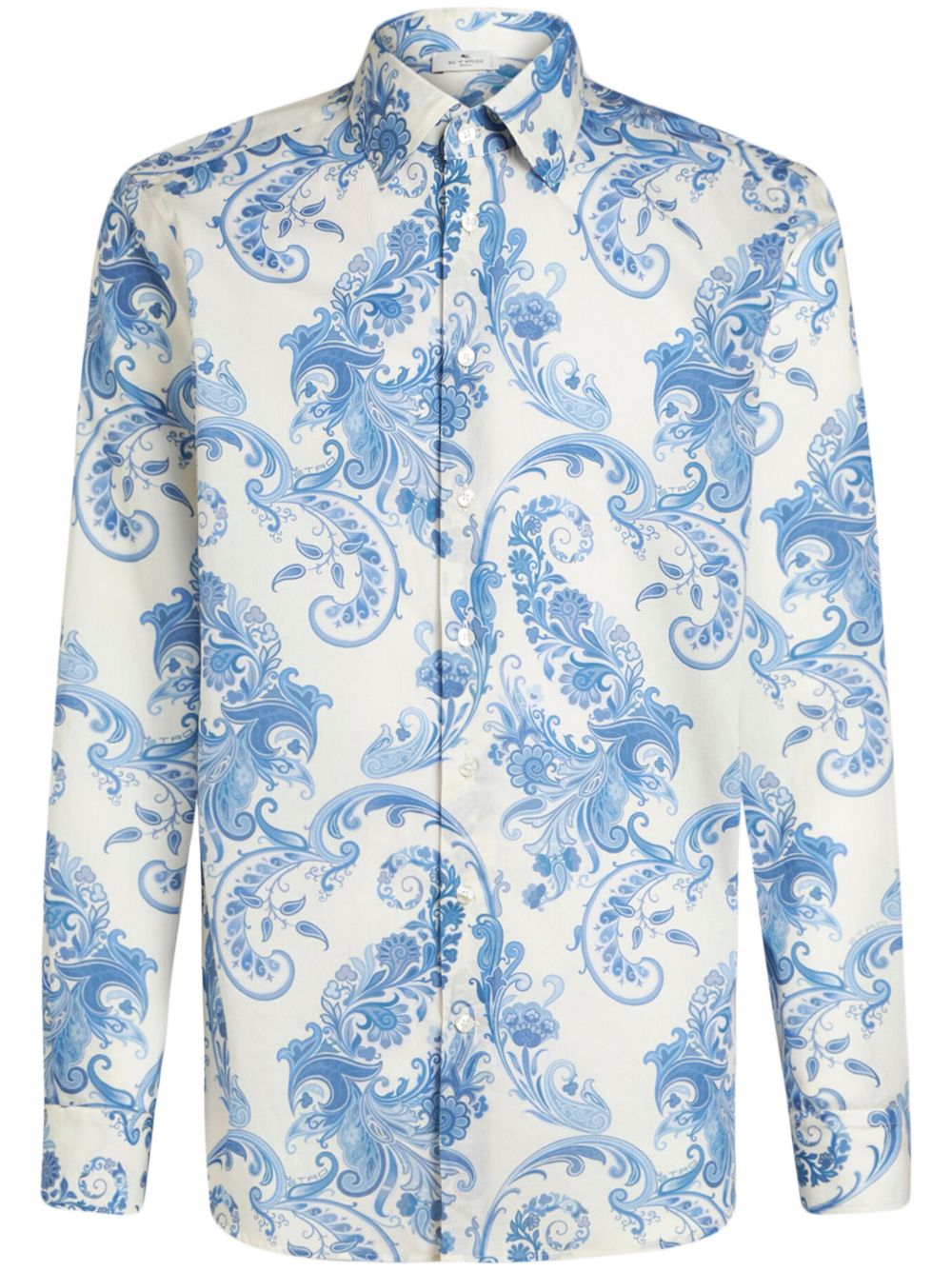 ETRO 佩斯理印花棉衬衫 - 蓝色