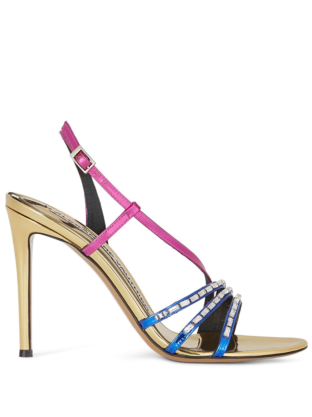 Alexandre Vauthier 水钻缀饰高跟凉鞋 - 蓝色