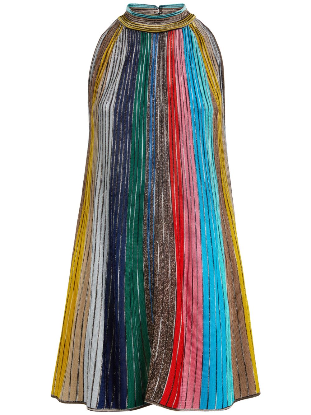Missoni 无袖褶饰迷你连衣裙 - 蓝色
