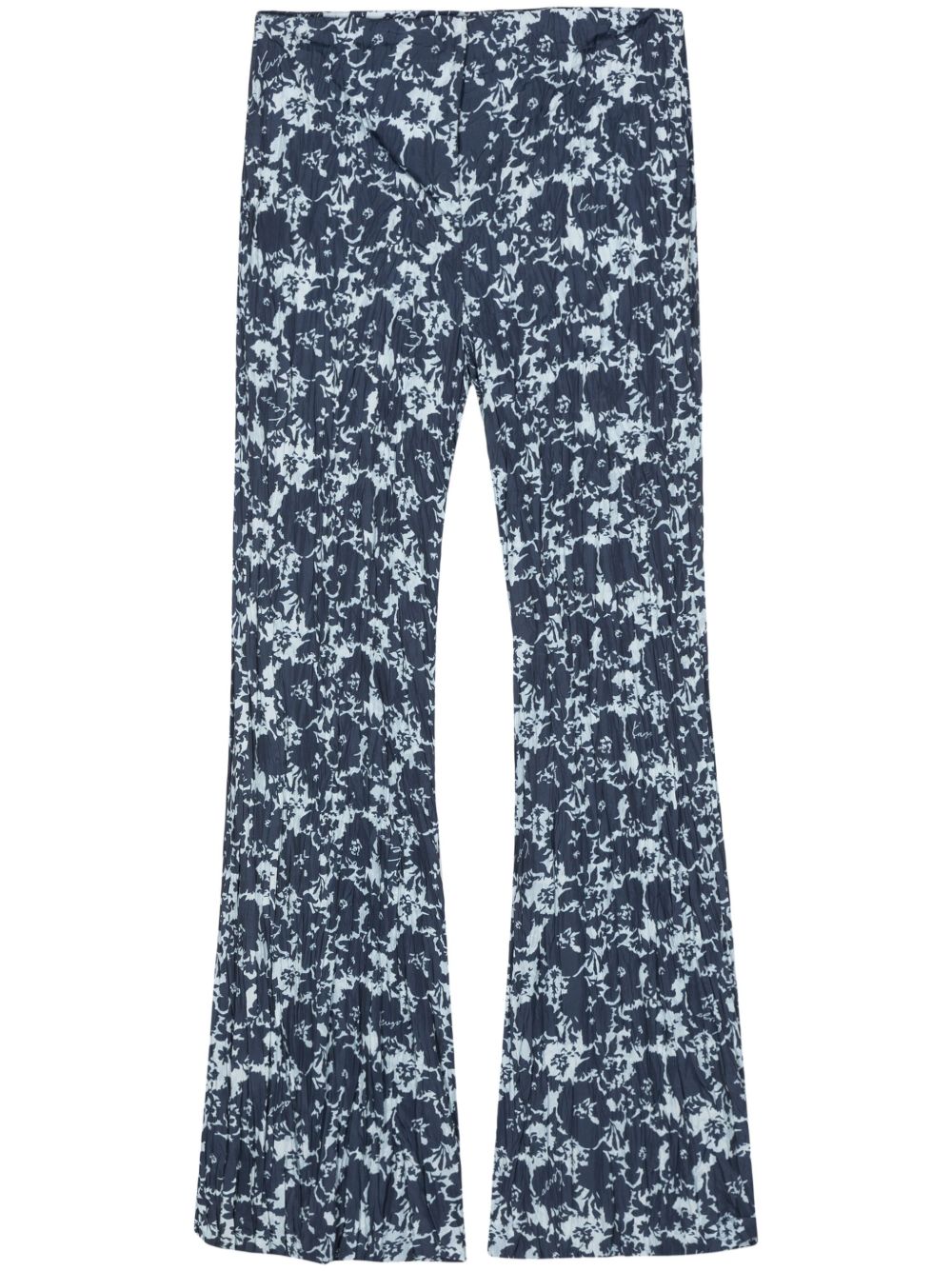 Kenzo Flower Camo 喇叭裤 - 蓝色