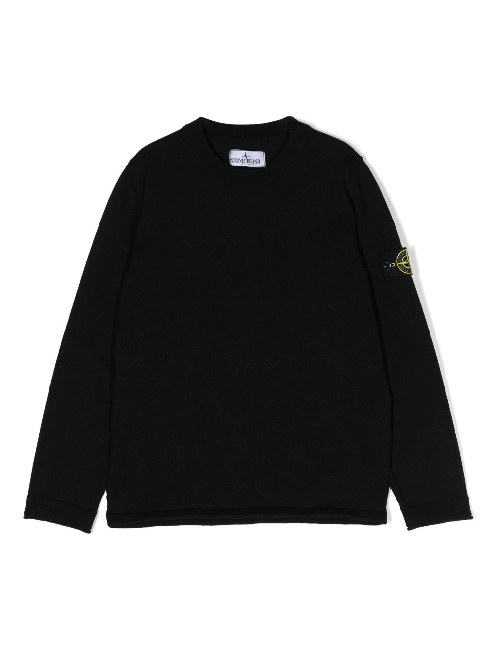 Stone Island Junior 罗盘棉毛衣 - 黑色
