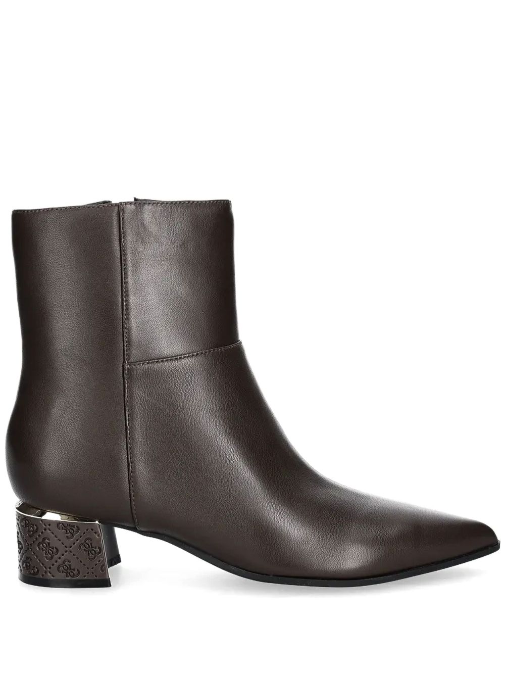GUESS USA Lukkie 低跟及踝靴（4.4厘米） - 褐色