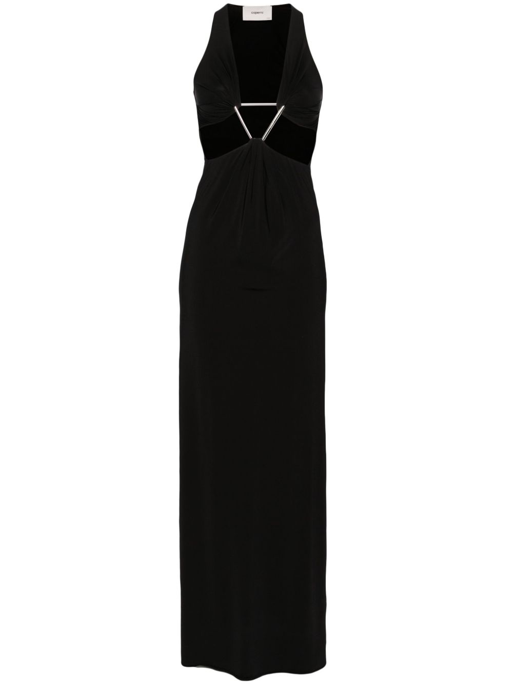 Coperni Cut-out Triangle 超长连衣裙 - 黑色