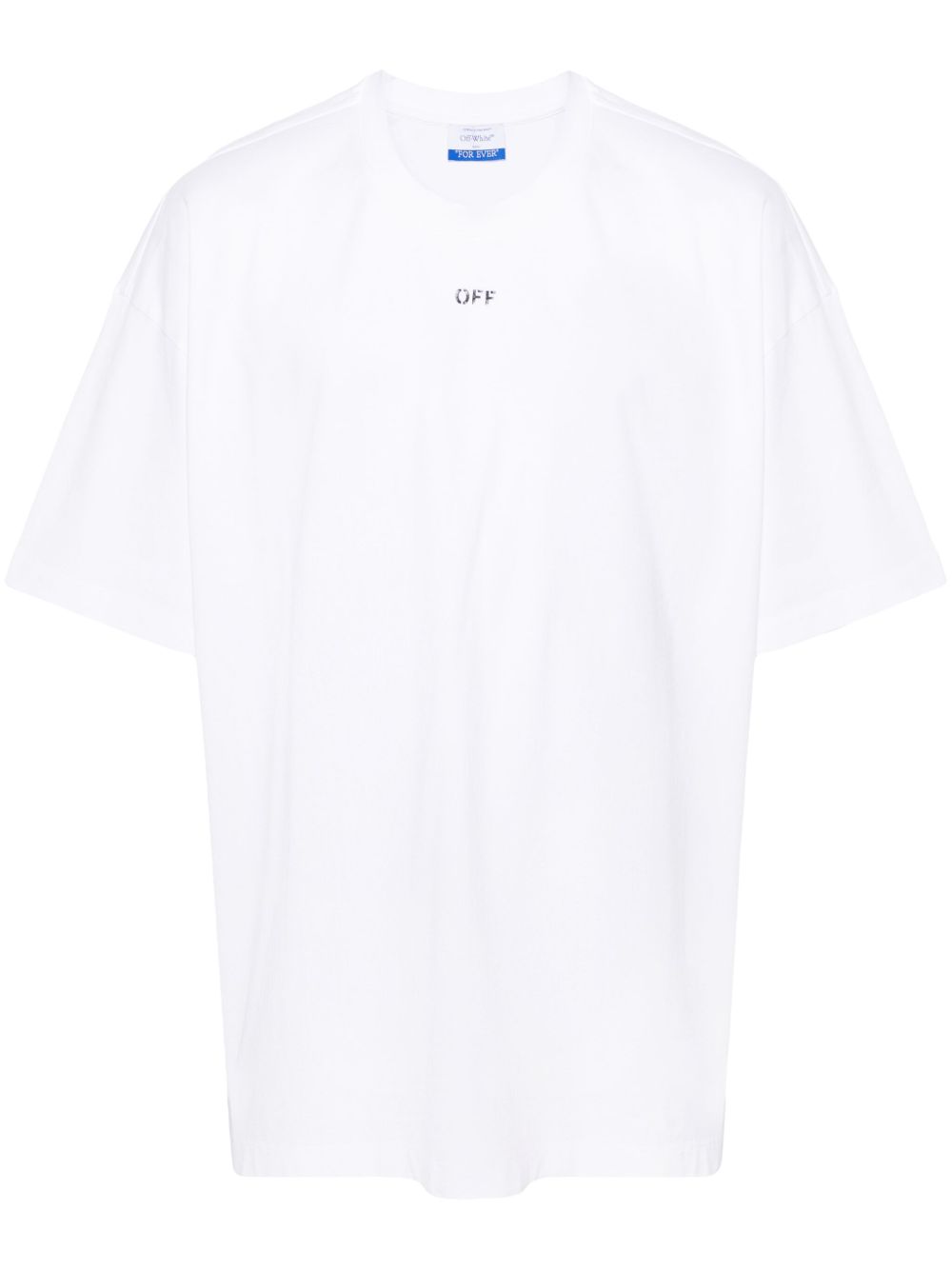 Off-White logo标记棉T恤 - 白色
