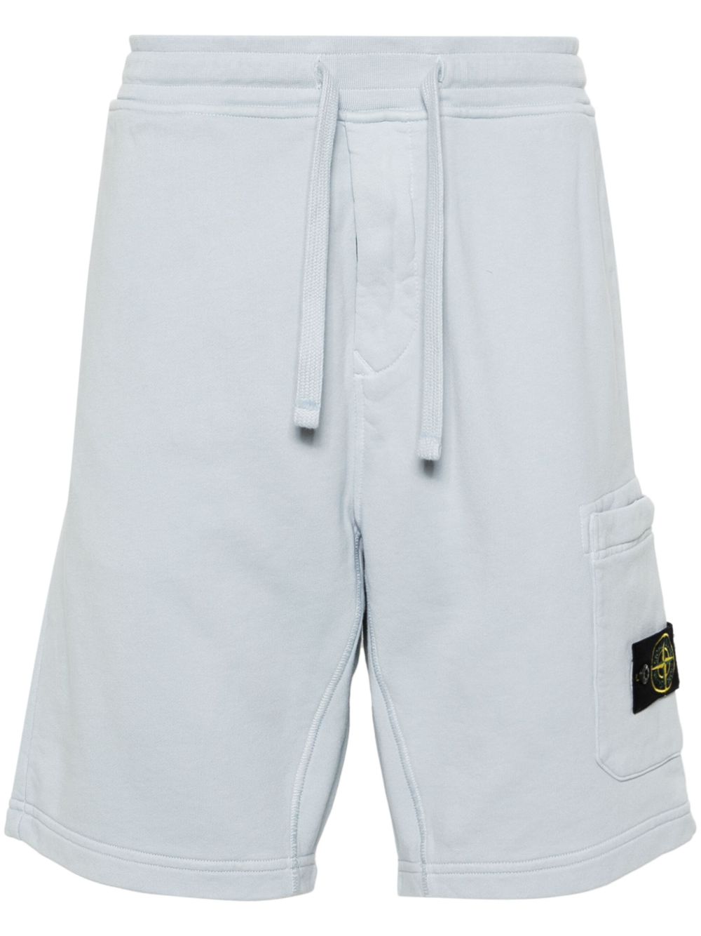 Stone Island 罗盘贴花棉运动短裤 - 蓝色
