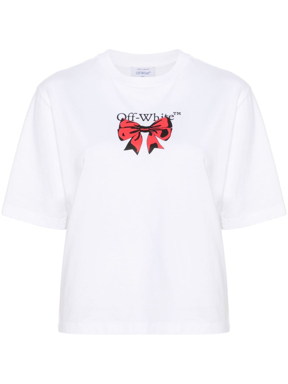 Off-White logo印花T恤 - 白色