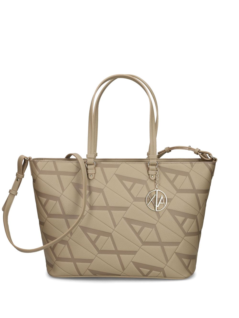 Armani Exchange logo印花托特包 - 中性色