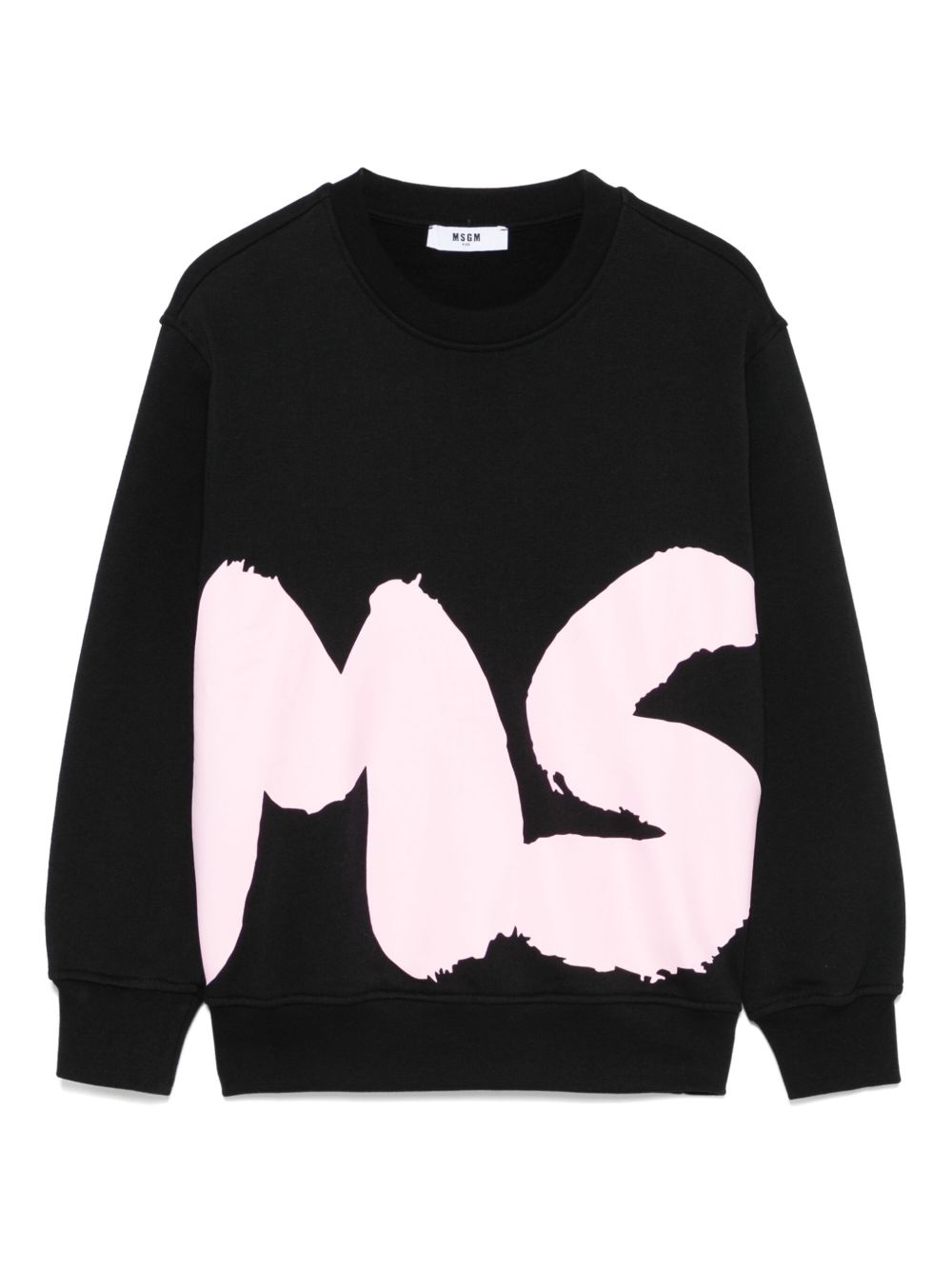 MSGM Kids logo印花卫衣 - 黑色
