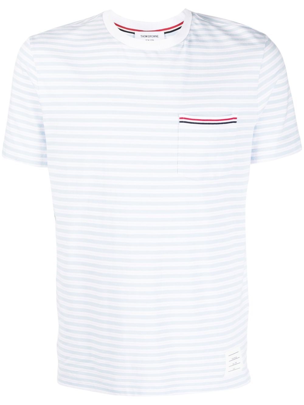 Thom Browne 条纹棉衬衫 - 蓝色