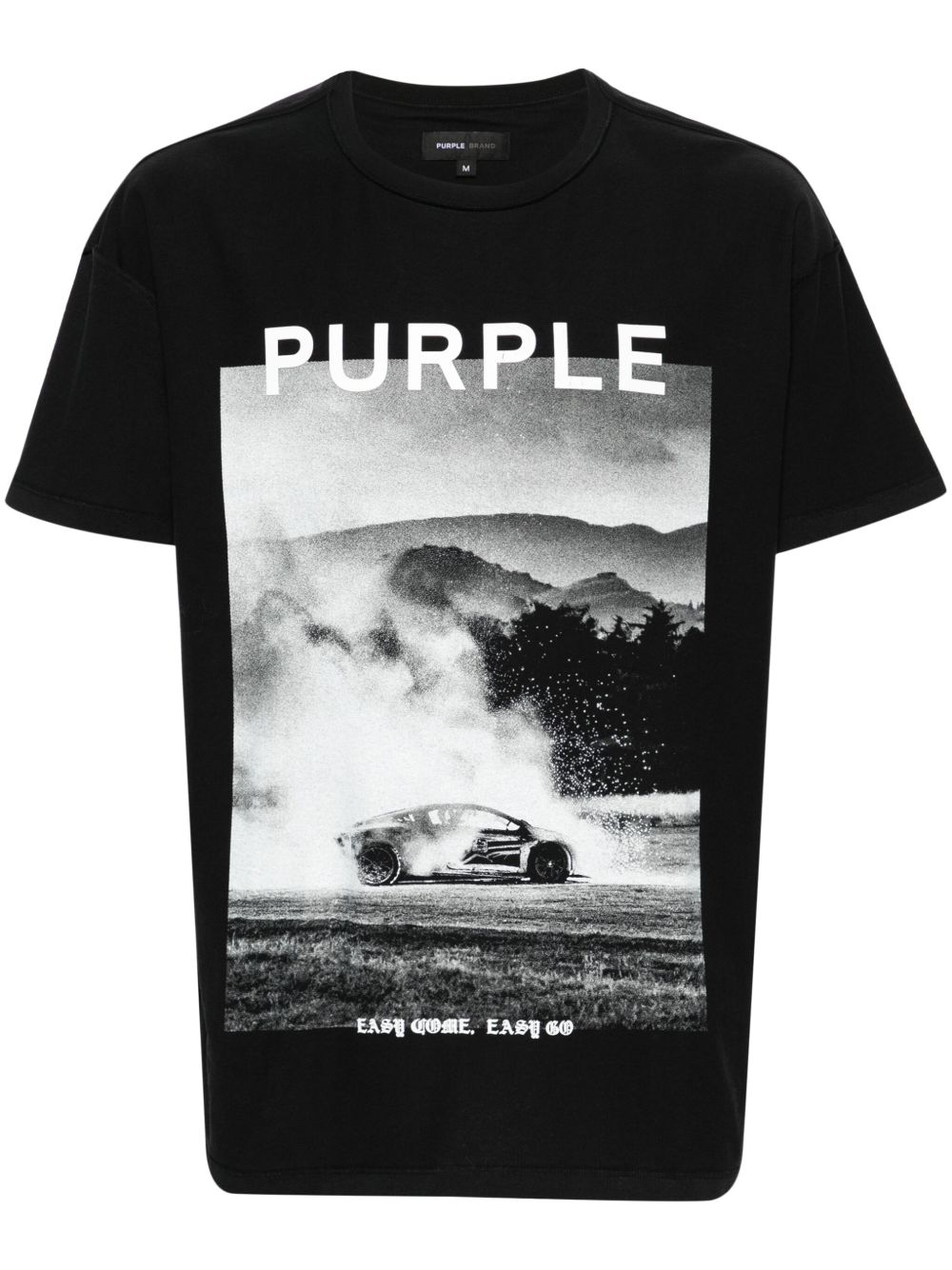 Purple Brand 照片印花T恤 - 黑色