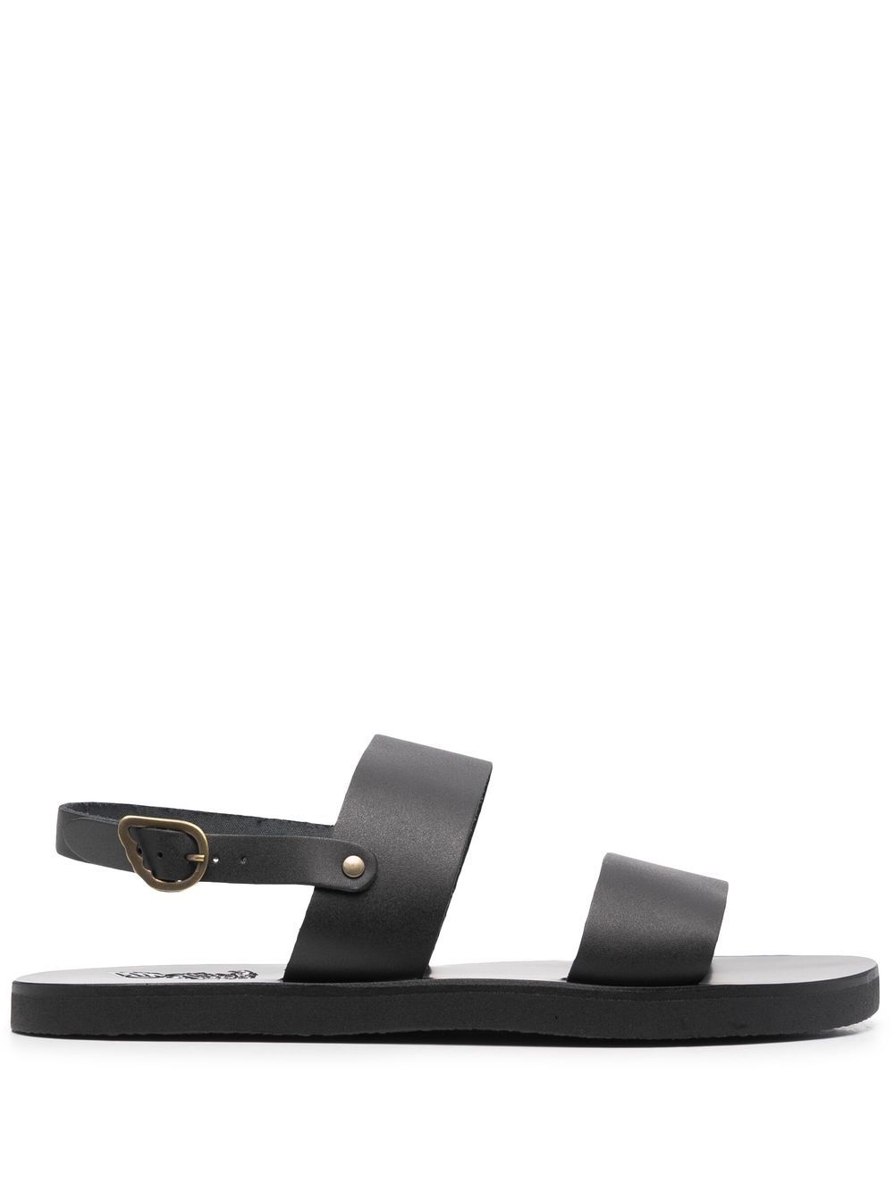 Ancient Greek Sandals Dinatos 裹踝皮质凉鞋 - 黑色