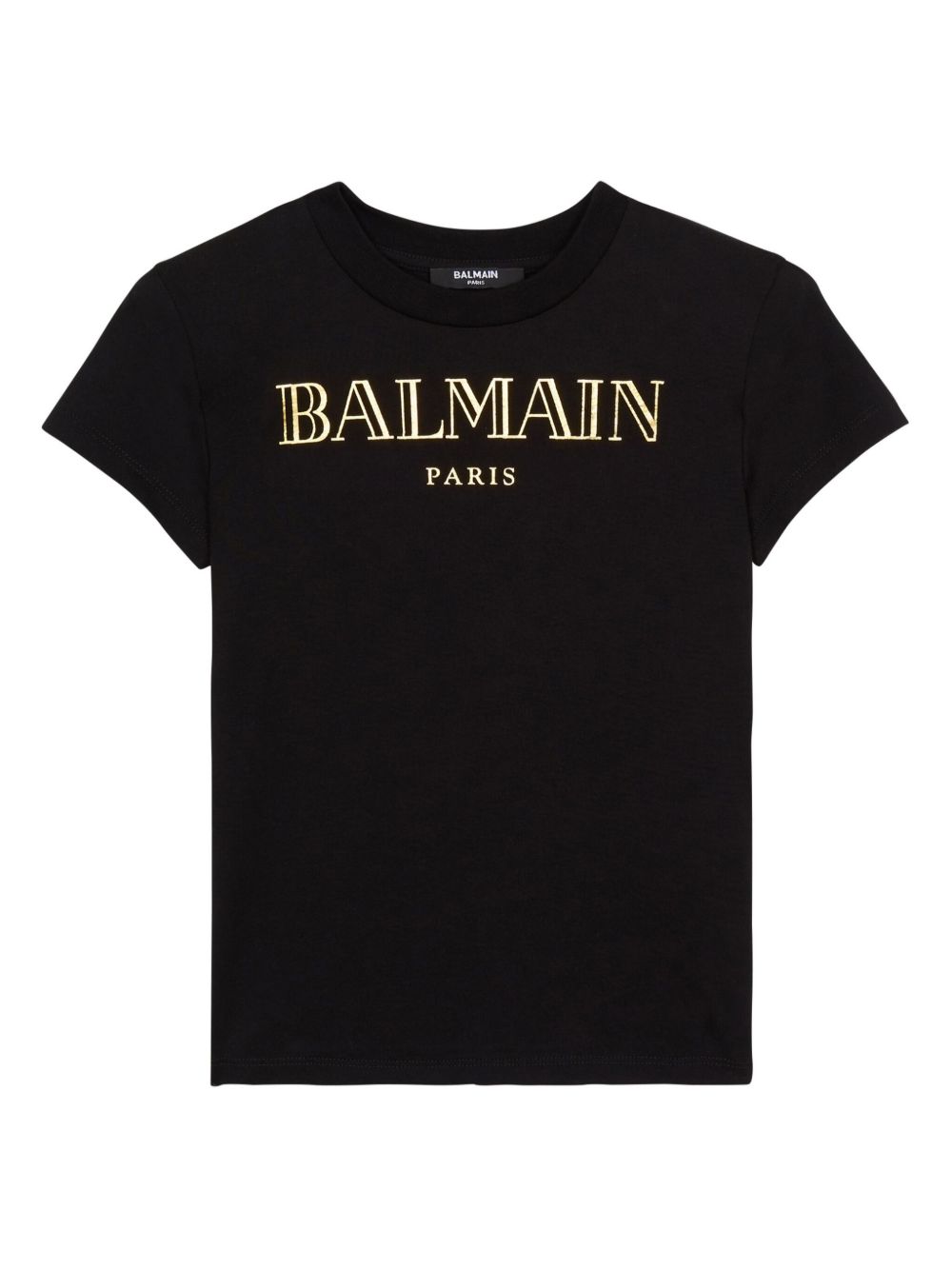 Balmain Kids logo印花棉T恤 - 黑色