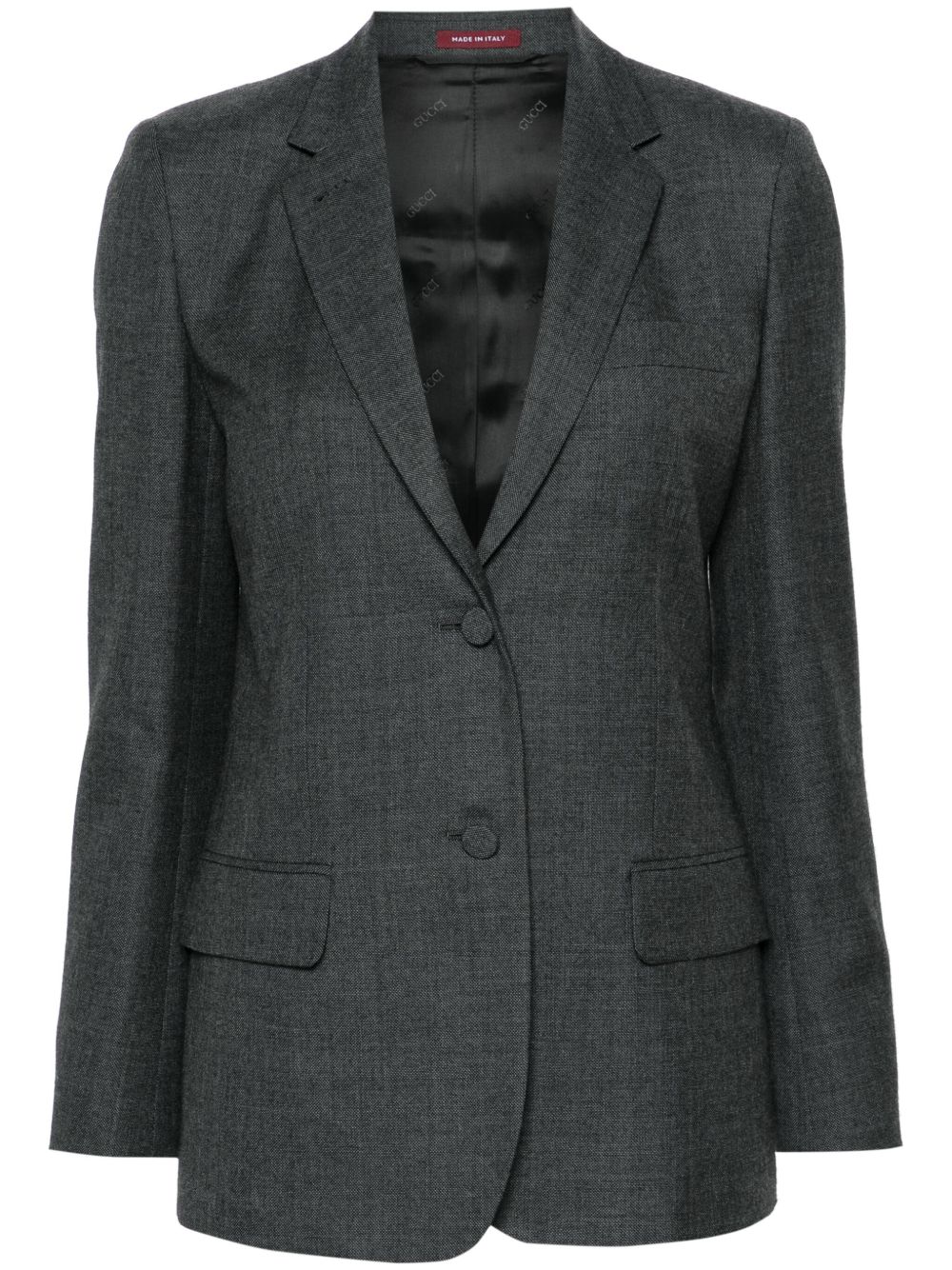 Gucci English Grisaille 羊毛西装夹克 - 灰色