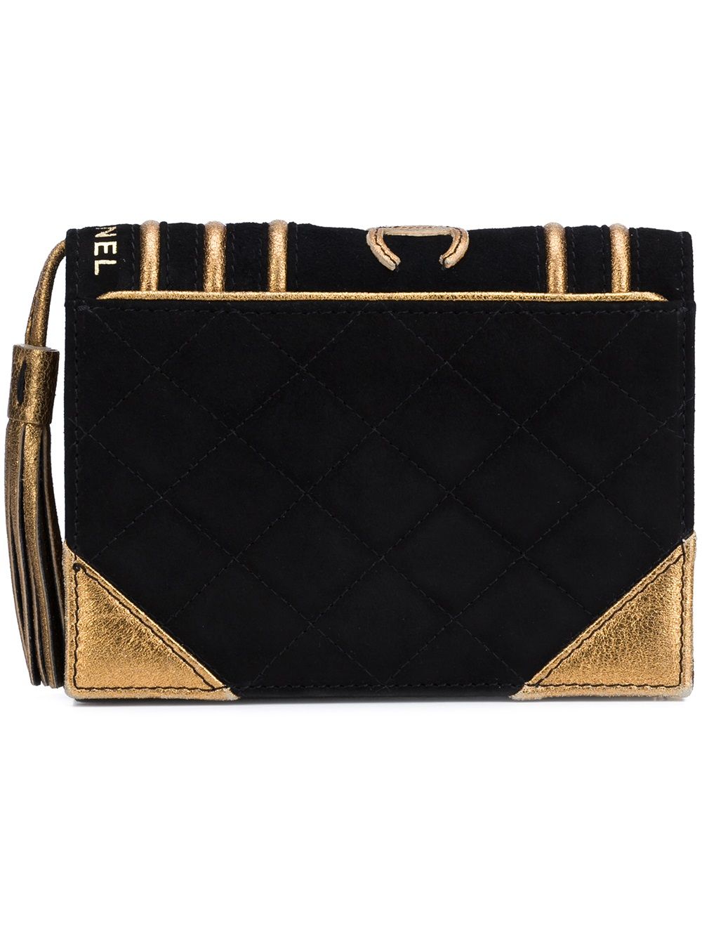 CHANEL Pre-Owned 古着书籍手拿包 - 黑色