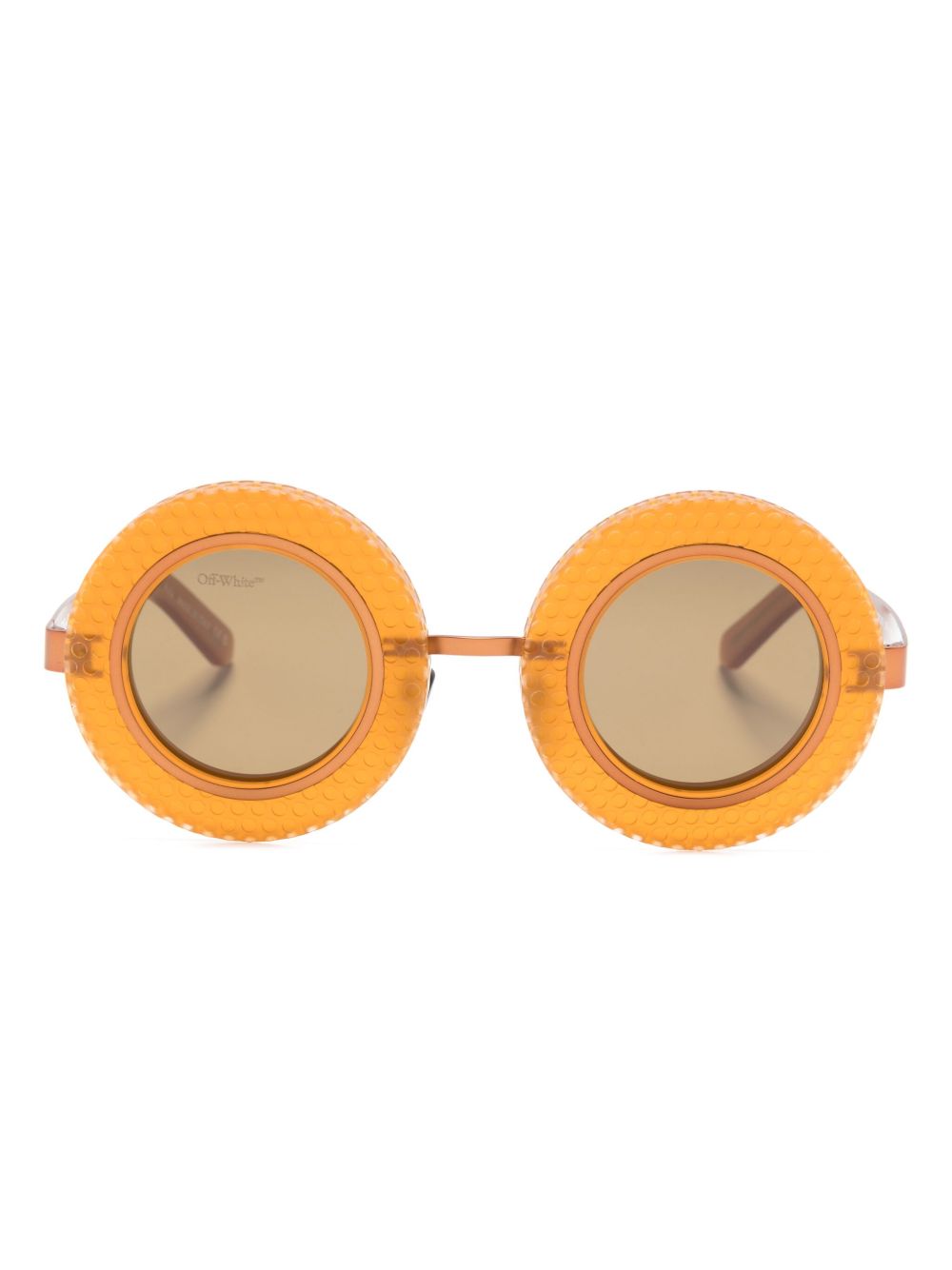 Off-White Eyewear Chicago 圆框太阳眼镜 - 褐色