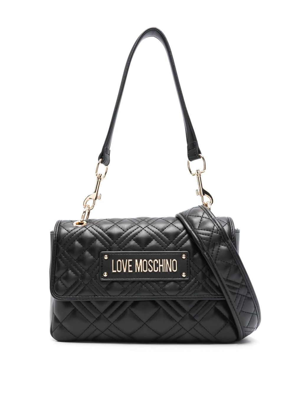 Love Moschino 绗缝斜挎包 - 黑色
