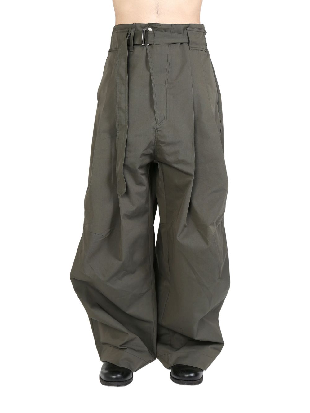 FFFPOSTALSERVICE belted wide-leg trousers - 绿色