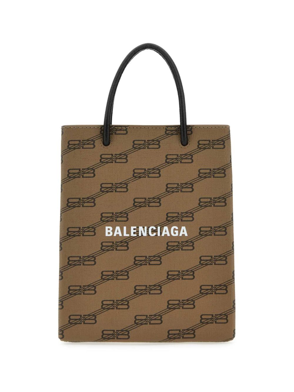 Balenciaga BB Monogram 印花手提包 - 褐色