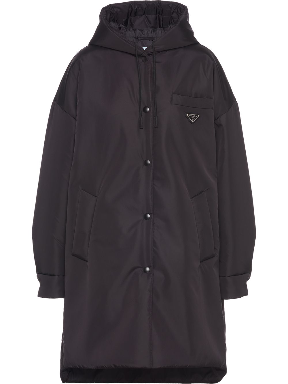 Prada Light Re-Nylon 三角形logo雨衣 - 黑色