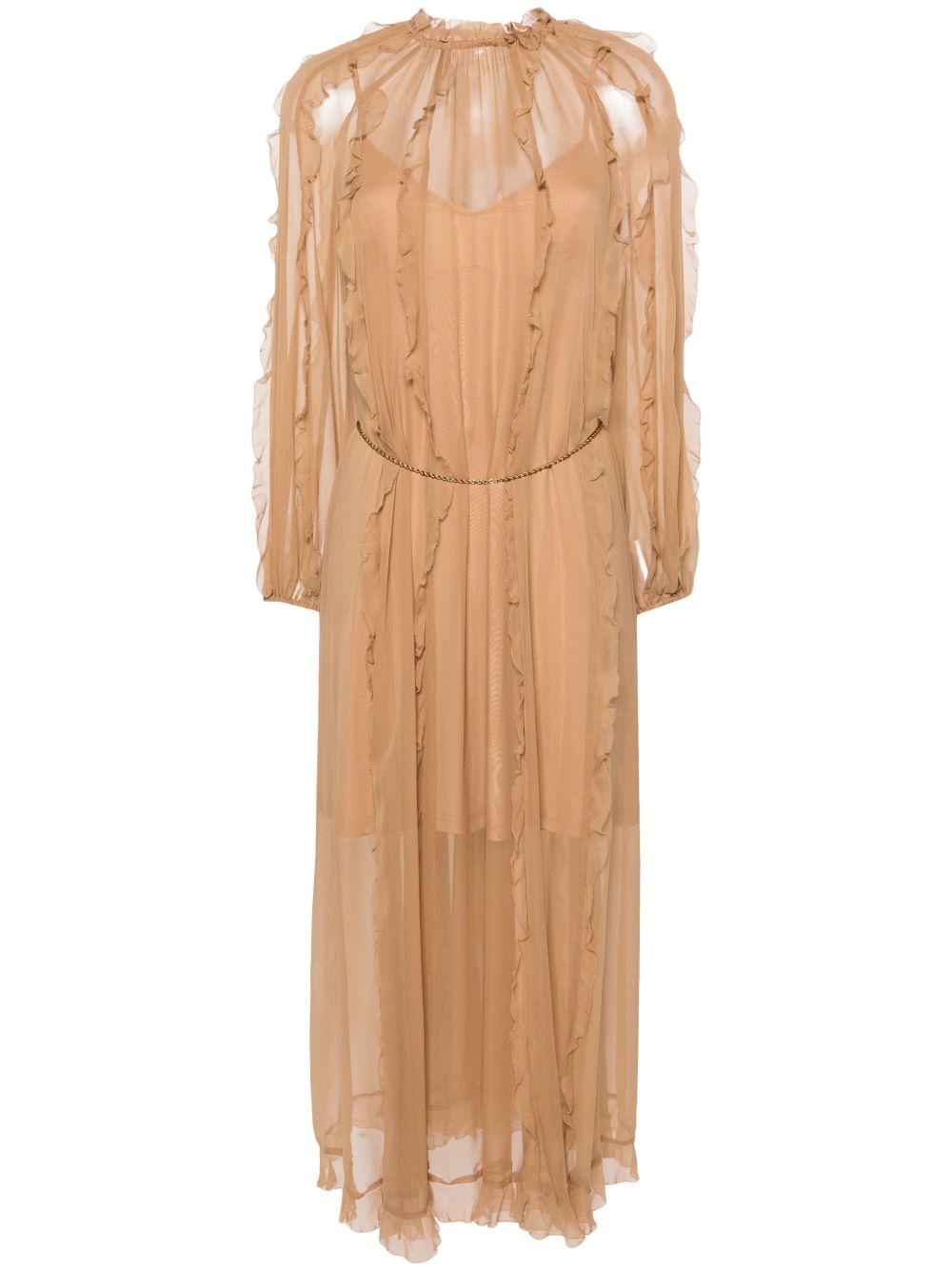 ZIMMERMANN Tranquility Billow 中长连衣裙 - 褐色