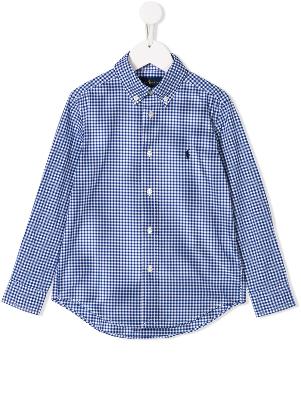 POLO RALPH LAUREN KIDS 格子图案衬衫 - 蓝色