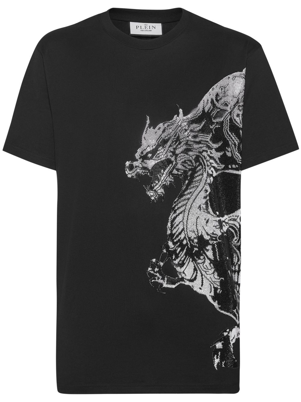 Philipp Plein 水钻缀饰棉T恤 - 黑色