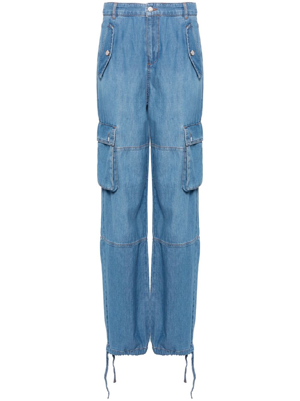 MOSCHINO JEANS 高腰工装牛仔裤 - 蓝色