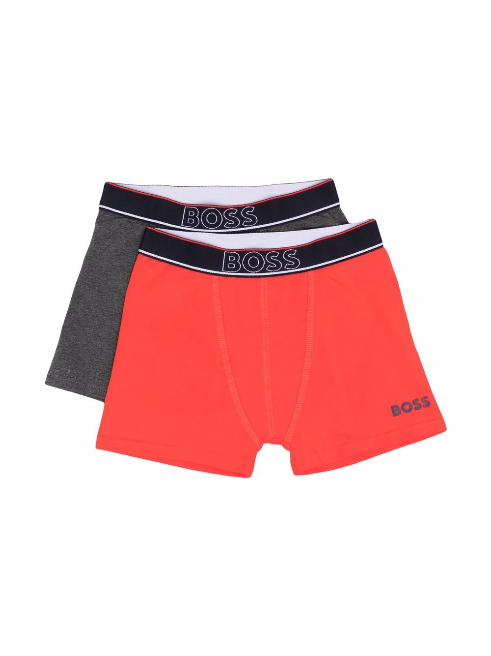 BOSS Kidswear logo裤腰四角裤（两件装） - 红色