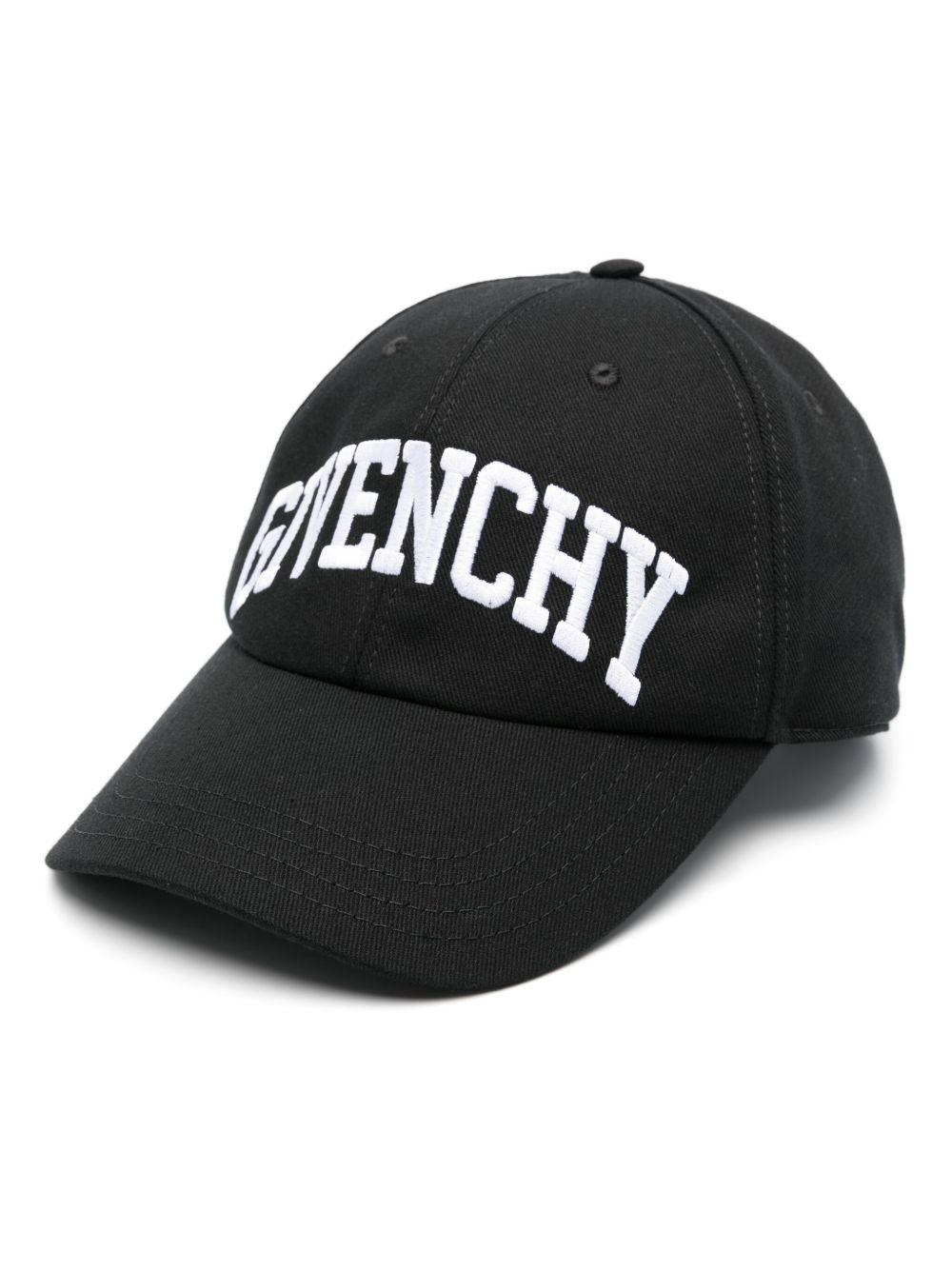 Givenchy logo刺绣棒球帽 - 黑色