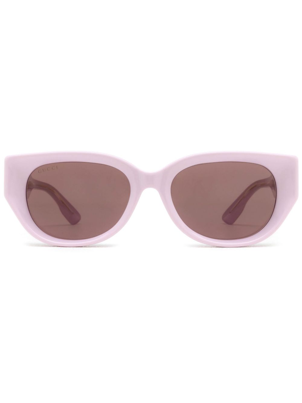 Gucci Eyewear logo印花太阳眼镜 - 粉色