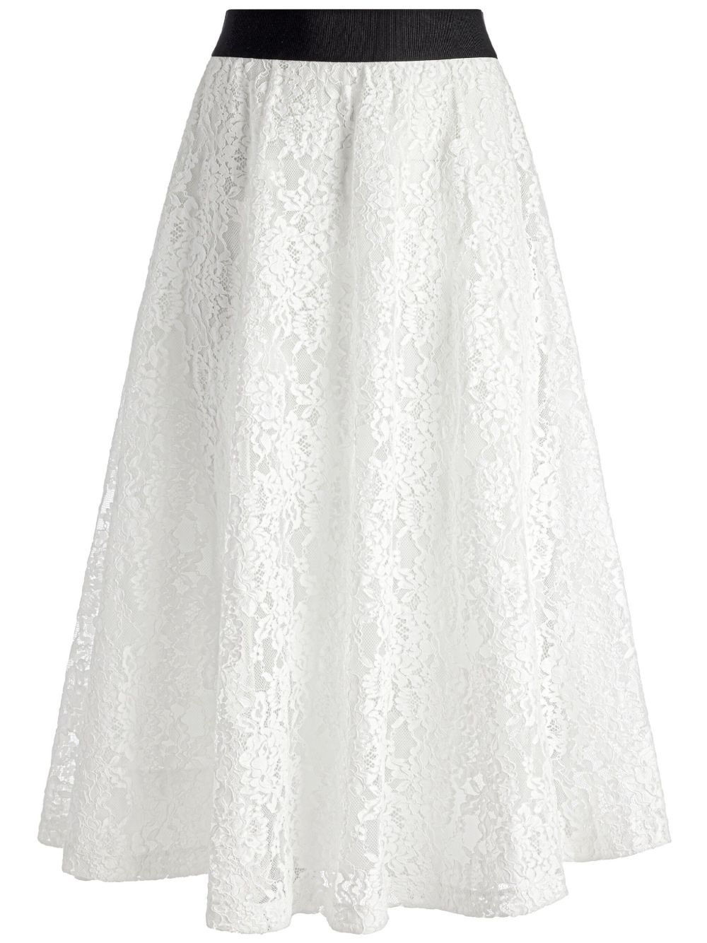 alice + olivia Earla 蕾丝伞形半身裙 - 白色